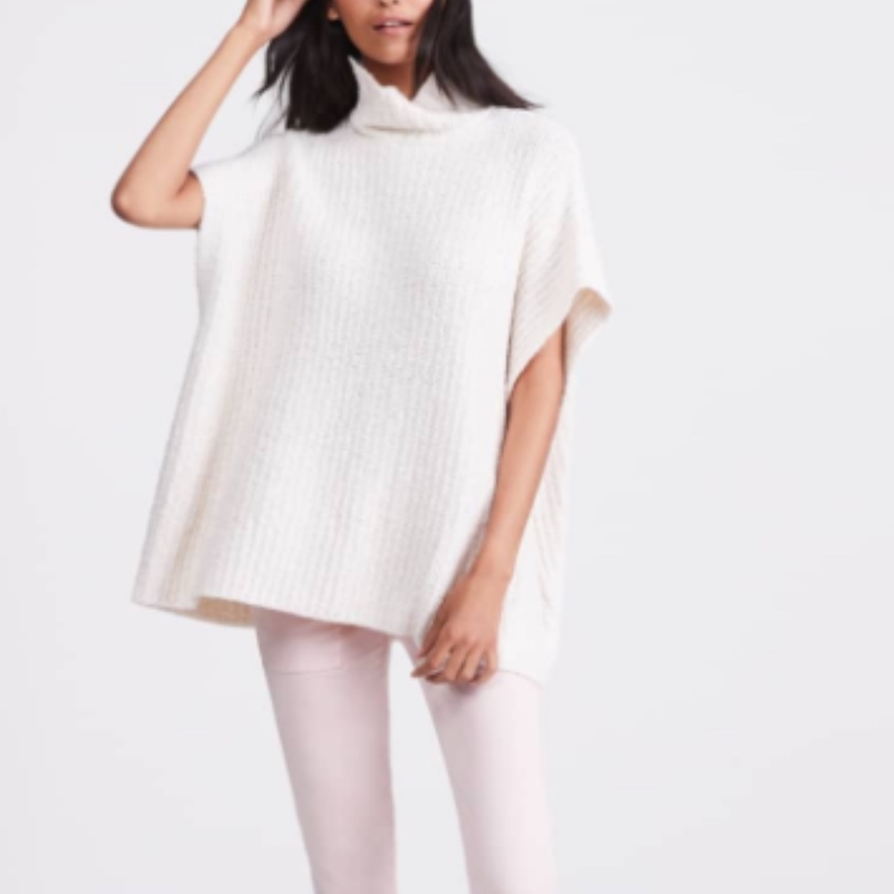 Lou & Grey Ribbed Poncho Sweater